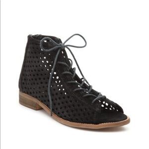 Black Laser Cut Booties